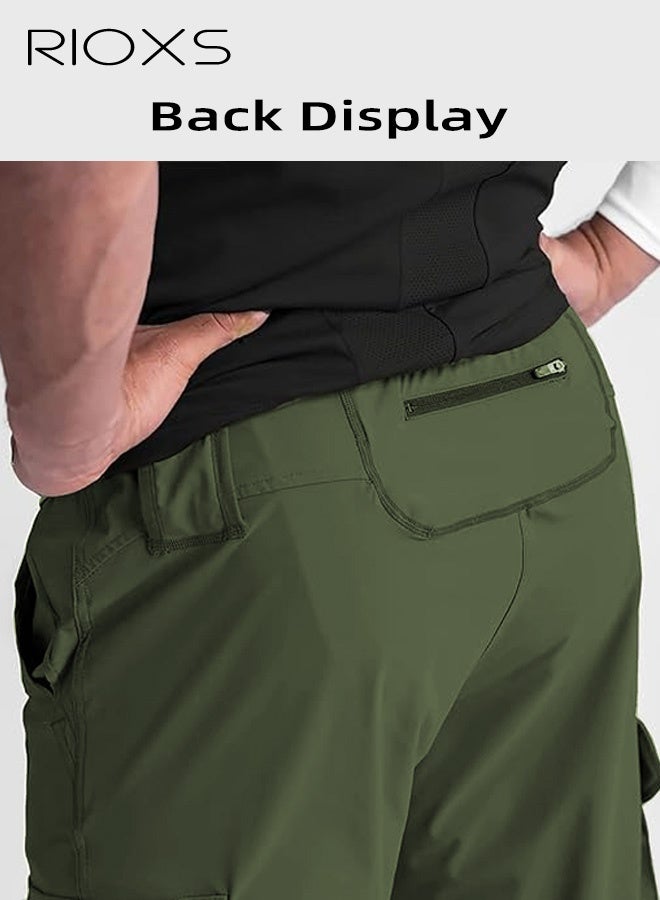 RIOXS Men's Green Jogger Pants, Mid-Rise Athletic Trousers with Drawstring Waist and Side Pockets, Tapered Cuff Workout Pants for Gym, Running and Streetwear​, Elastic Cuff Sweatpants, Urban Workout Pants, Young Men's Street Style Bottoms - Image 5